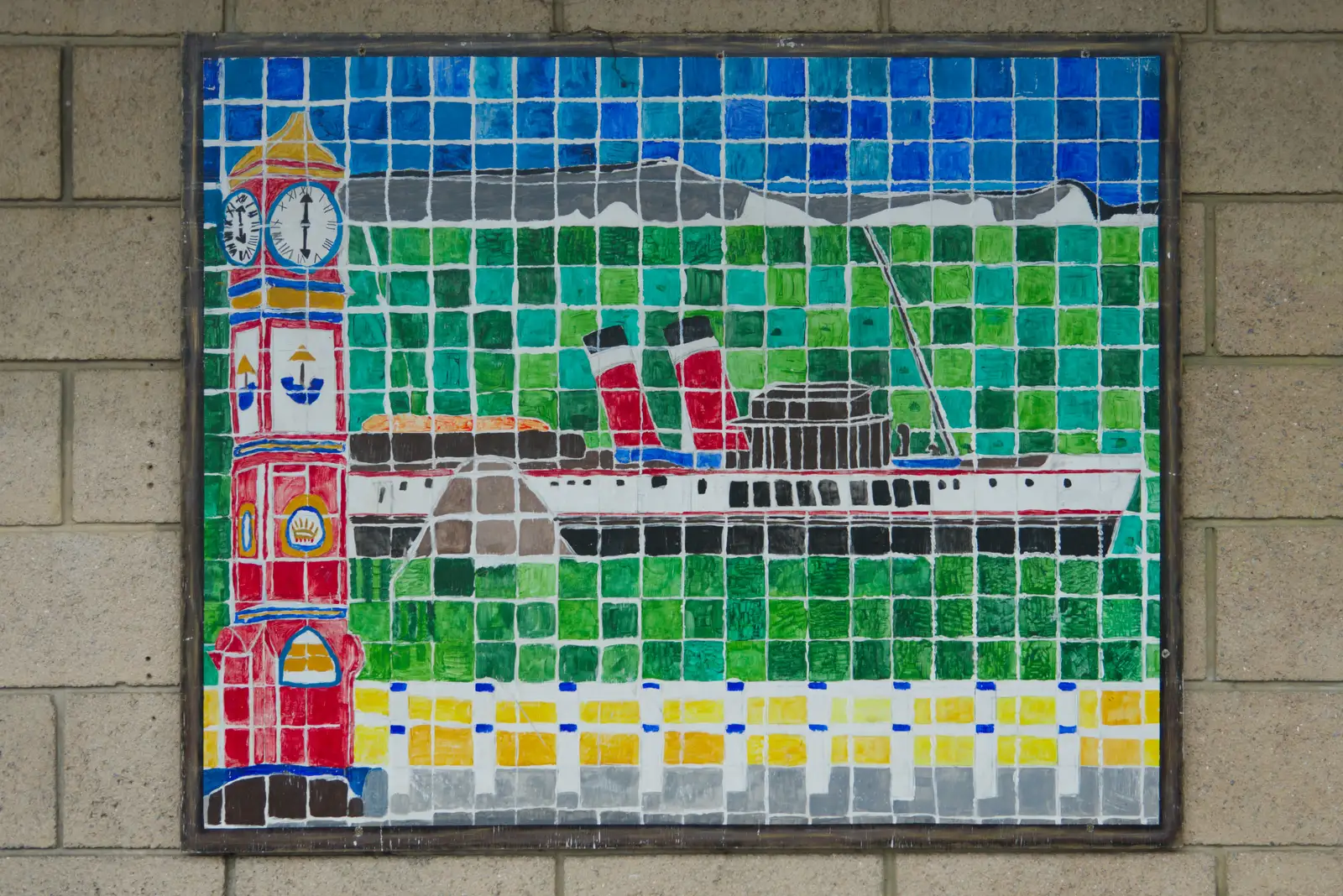 A colourful mosaic on the railway station, from From Poole to Portland the Slow Way: a Dorset Odyssey - 18th January 2026