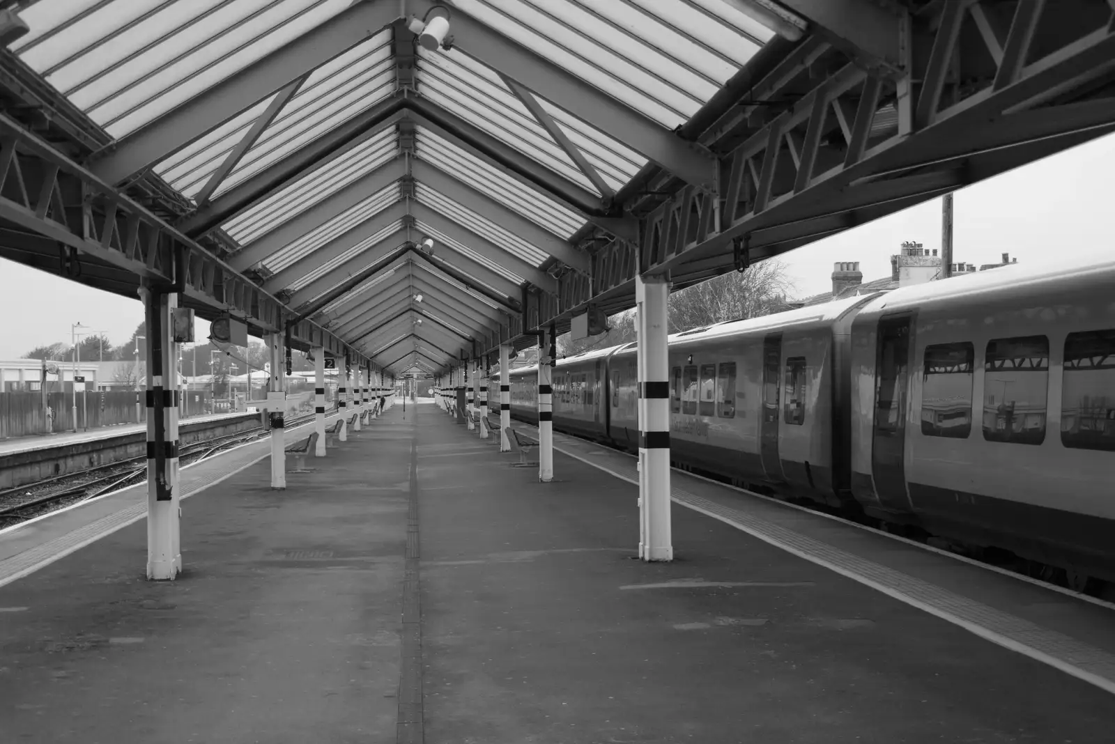 Weymouth's platforms two and three, from From Poole to Portland the Slow Way: a Dorset Odyssey - 18th January 2026