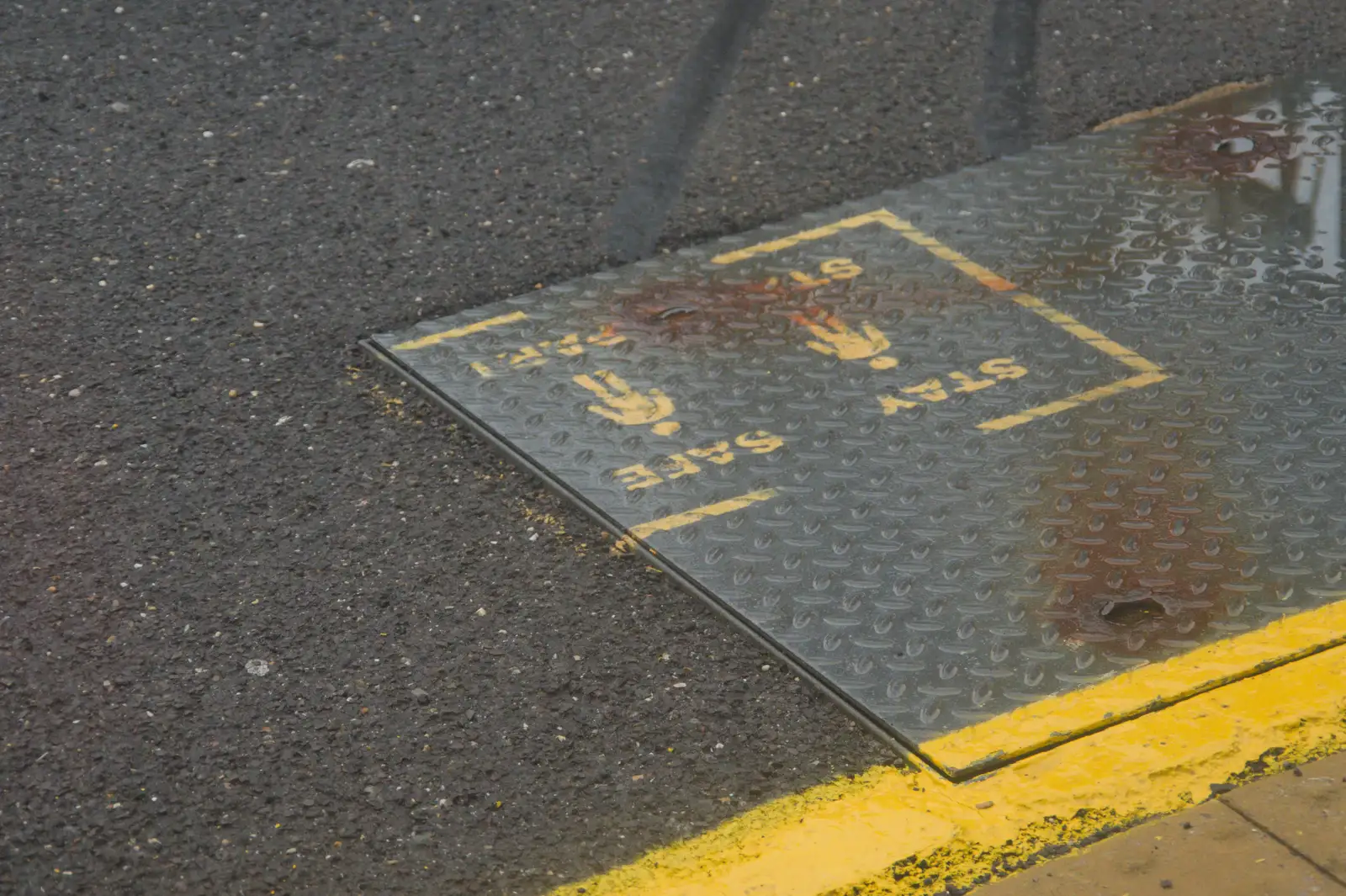 An old Covid sign on the platform at Dorchester, from From Poole to Portland the Slow Way: a Dorset Odyssey - 18th January 2026