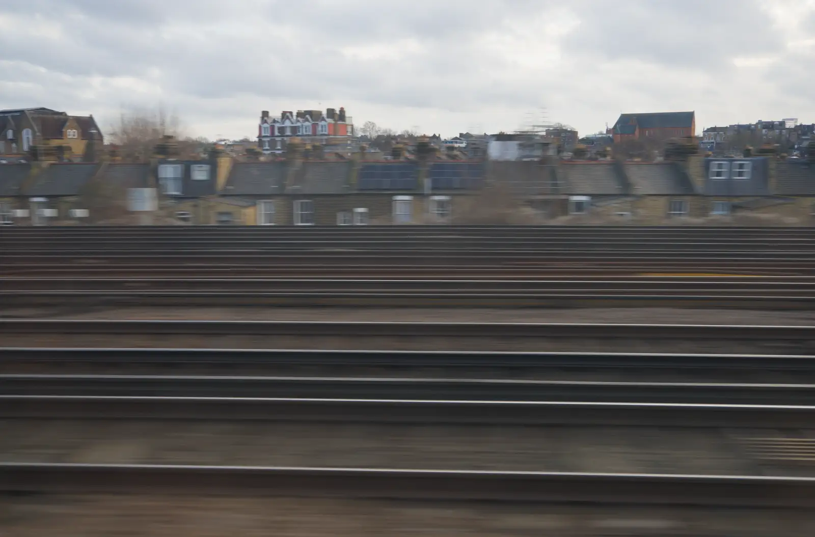 Parallel lines formed by railway tracks, from From Poole to Portland the Slow Way: a Dorset Odyssey - 18th January 2026