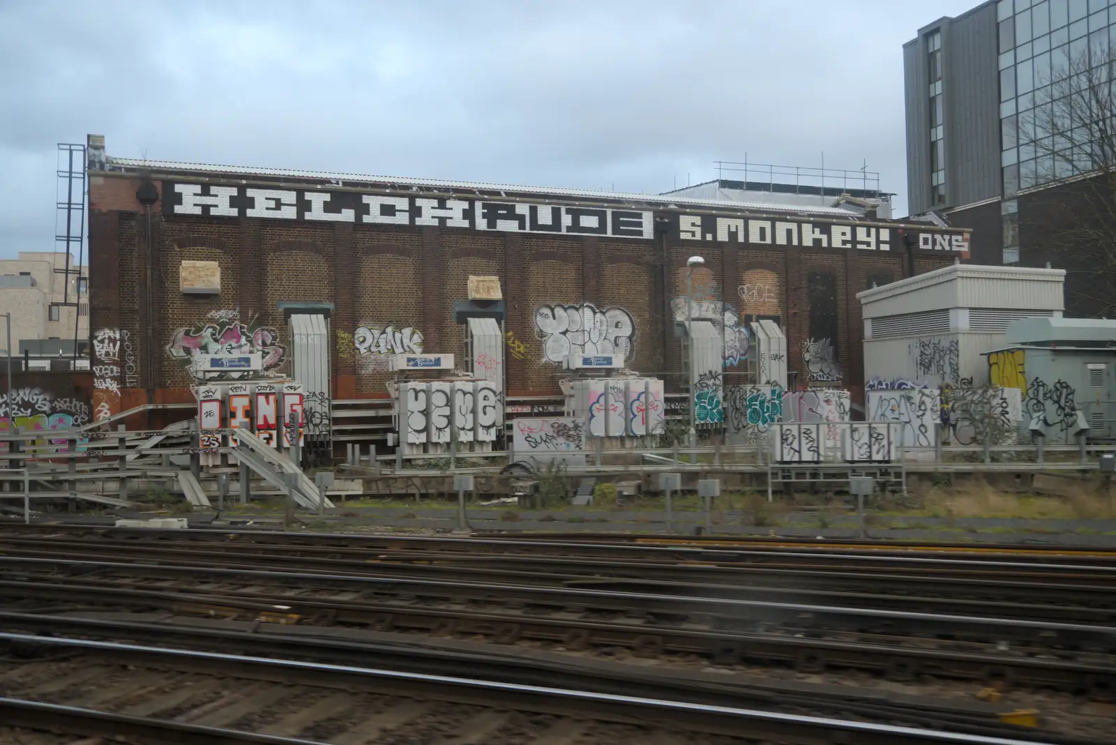 Giant Helch, Rude and Monkey tags, from From Poole to Portland the Slow Way: a Dorset Odyssey - 18th January 2026