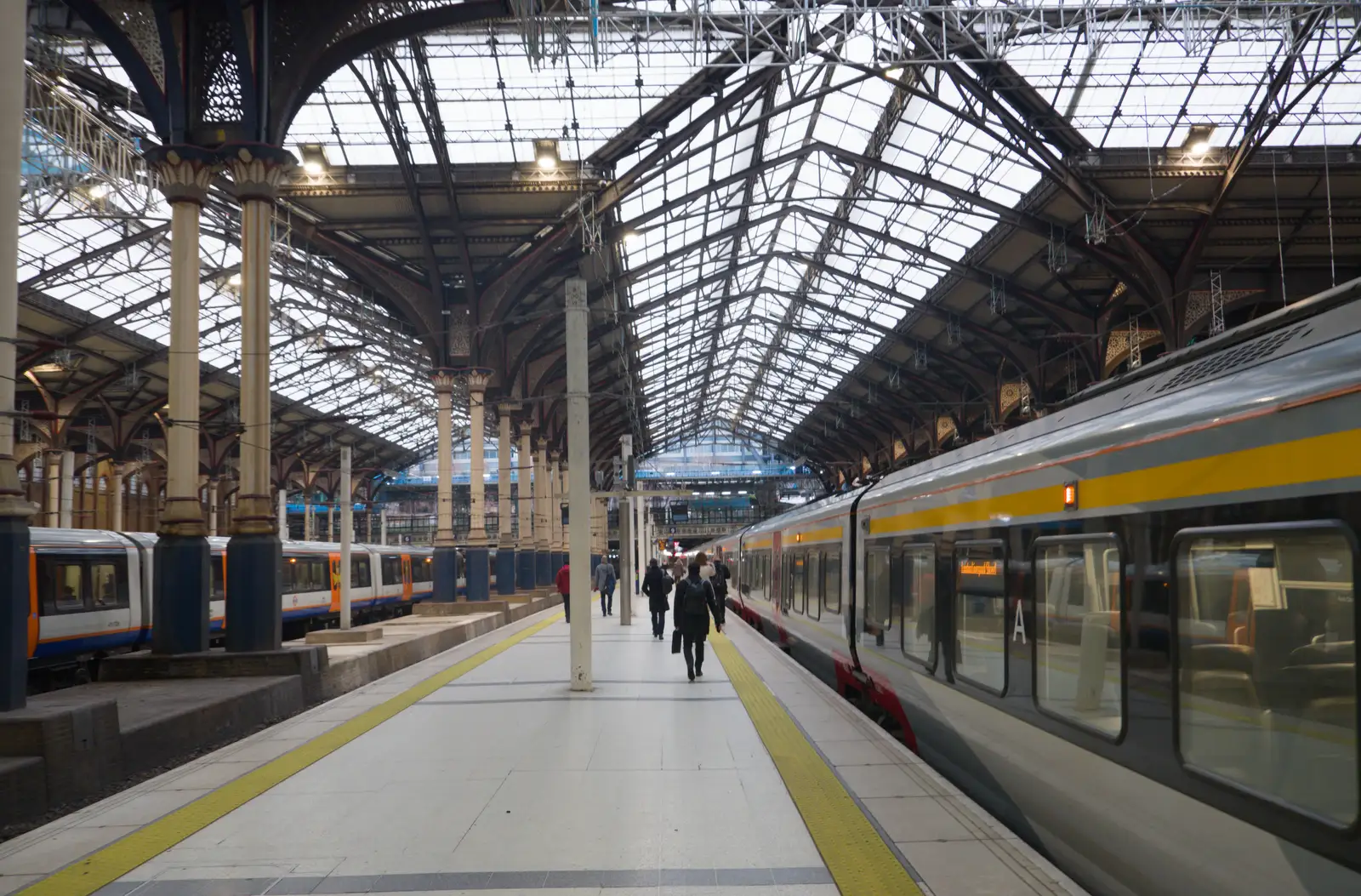 The train is ready to leave from Platform 8, from From Poole to Portland the Slow Way: a Dorset Odyssey - 18th January 2026
