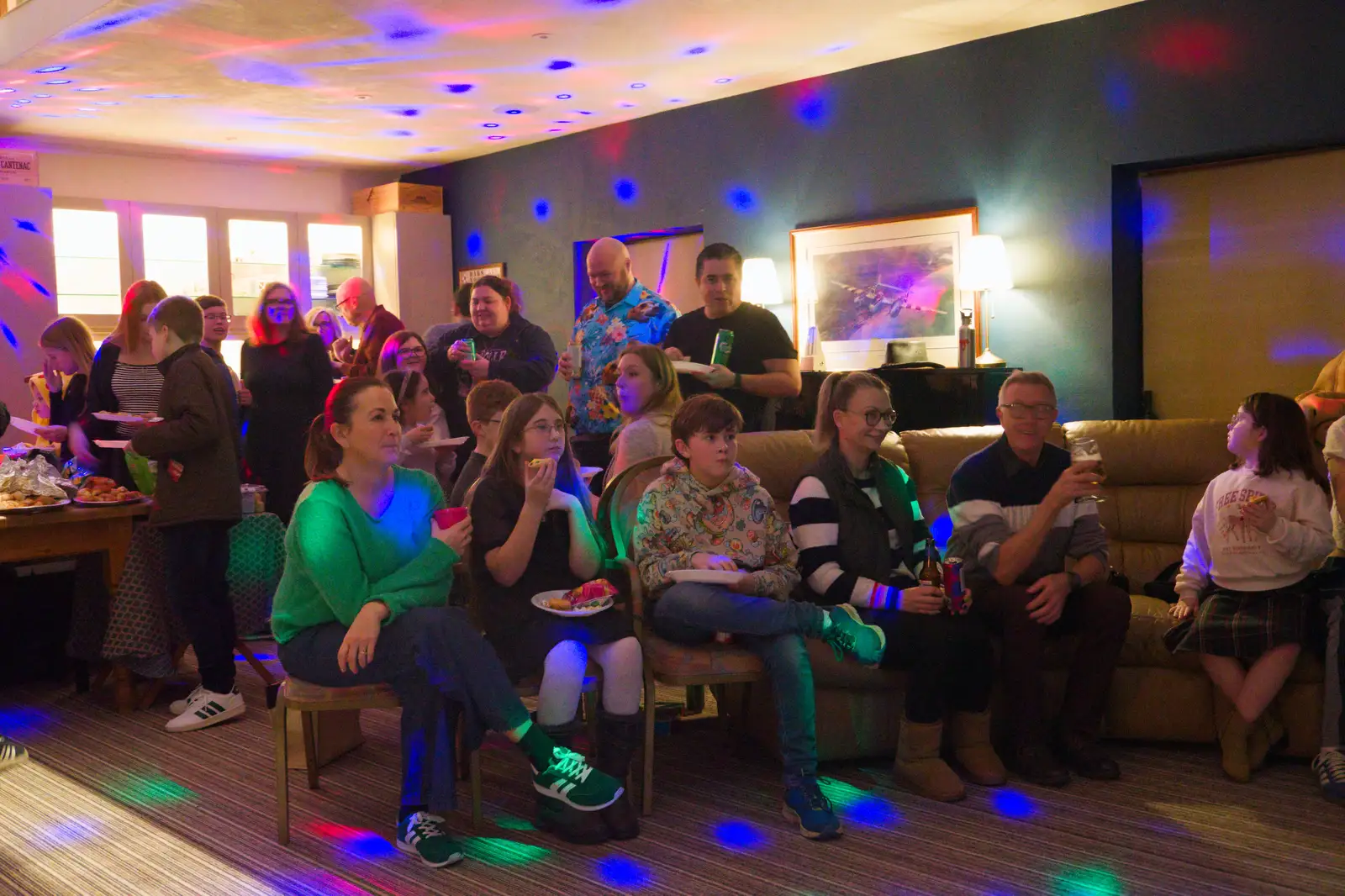 The crowds in the party barn, from Dove Players' Wrap Party, Braisworth, Suffolk - 23rd JAnuary 2026