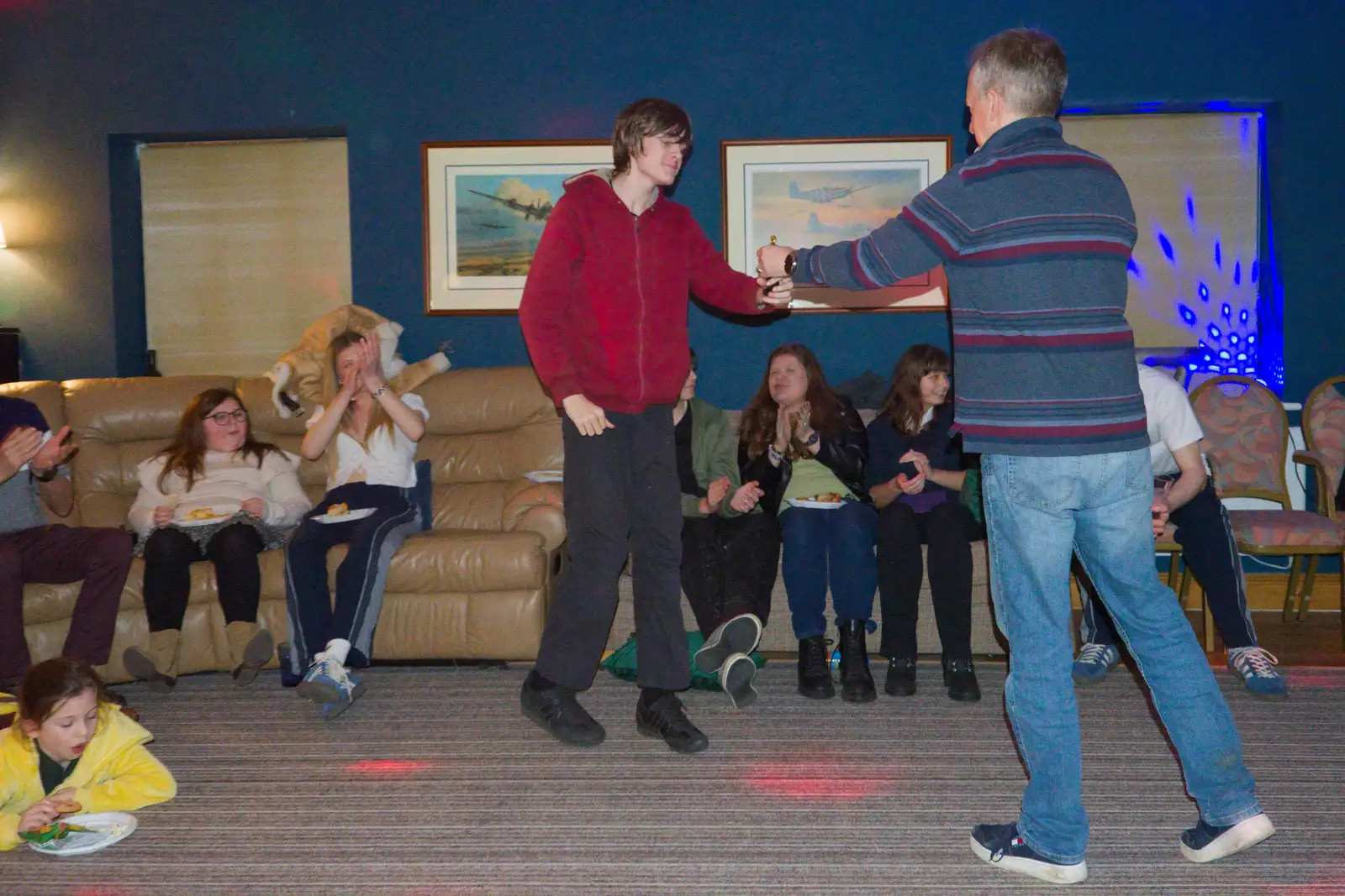 Harry gets an award for best scream in the panto, from Dove Players' Wrap Party, Braisworth, Suffolk - 23rd JAnuary 2026