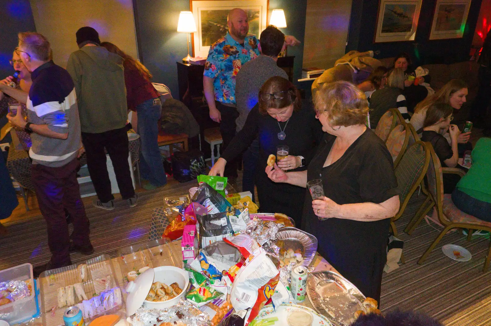 Suzanne and Pauline, from Dove Players' Wrap Party, Braisworth, Suffolk - 23rd JAnuary 2026