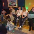 Nicola cues something up on the karaoke laptop, Dove Players' Wrap Party, Braisworth, Suffolk - 23rd JAnuary 2026