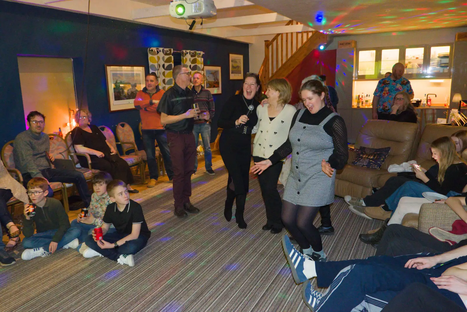 There's dancing in the audience, from Dove Players' Wrap Party, Braisworth, Suffolk - 23rd JAnuary 2026