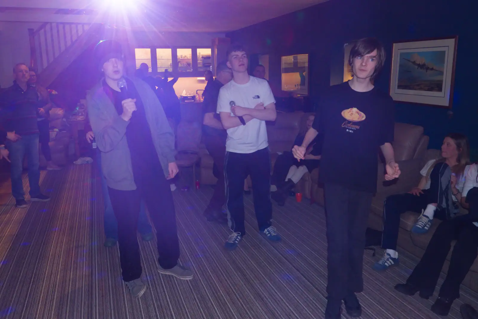 Harry has a little dance, from Dove Players' Wrap Party, Braisworth, Suffolk - 23rd JAnuary 2026