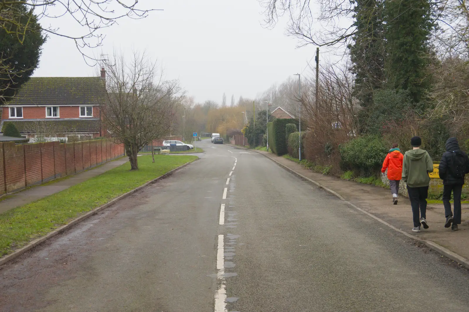 We're on the road back home, from Another Walk to the Crossways, Scole, Norfolk - 25th January 2026