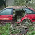 Harry spots another derelict car, Another Walk to the Crossways, Scole, Norfolk - 25th January 2026