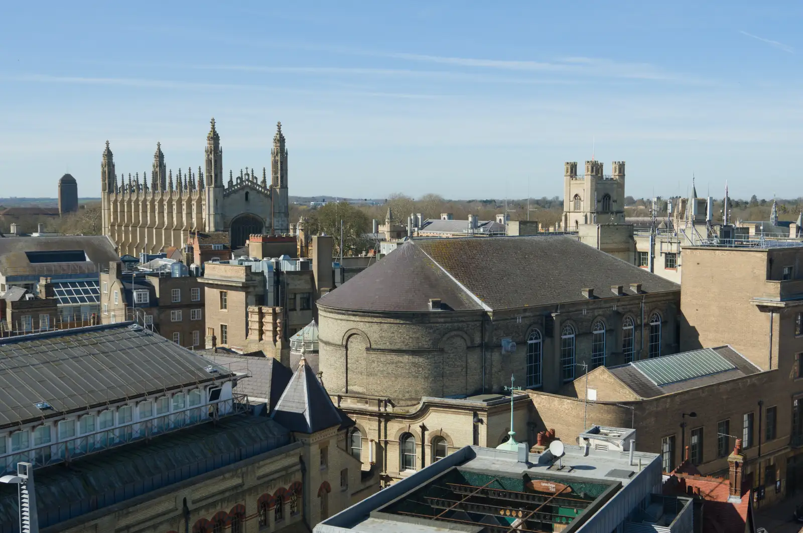 King's Chapel and the Corn Exchange , from Saxophone Shopping in Cambridge - 21st March 2026