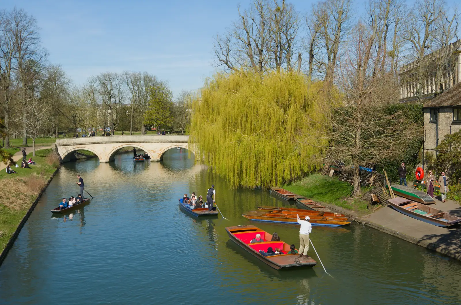 Looking up towards the back of Trinity College, from Saxophone Shopping in Cambridge - 21st March 2026