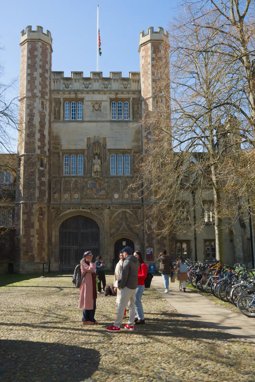 The main gate of Trinity College, from Saxophone Shopping in Cambridge - 21st March 2026
