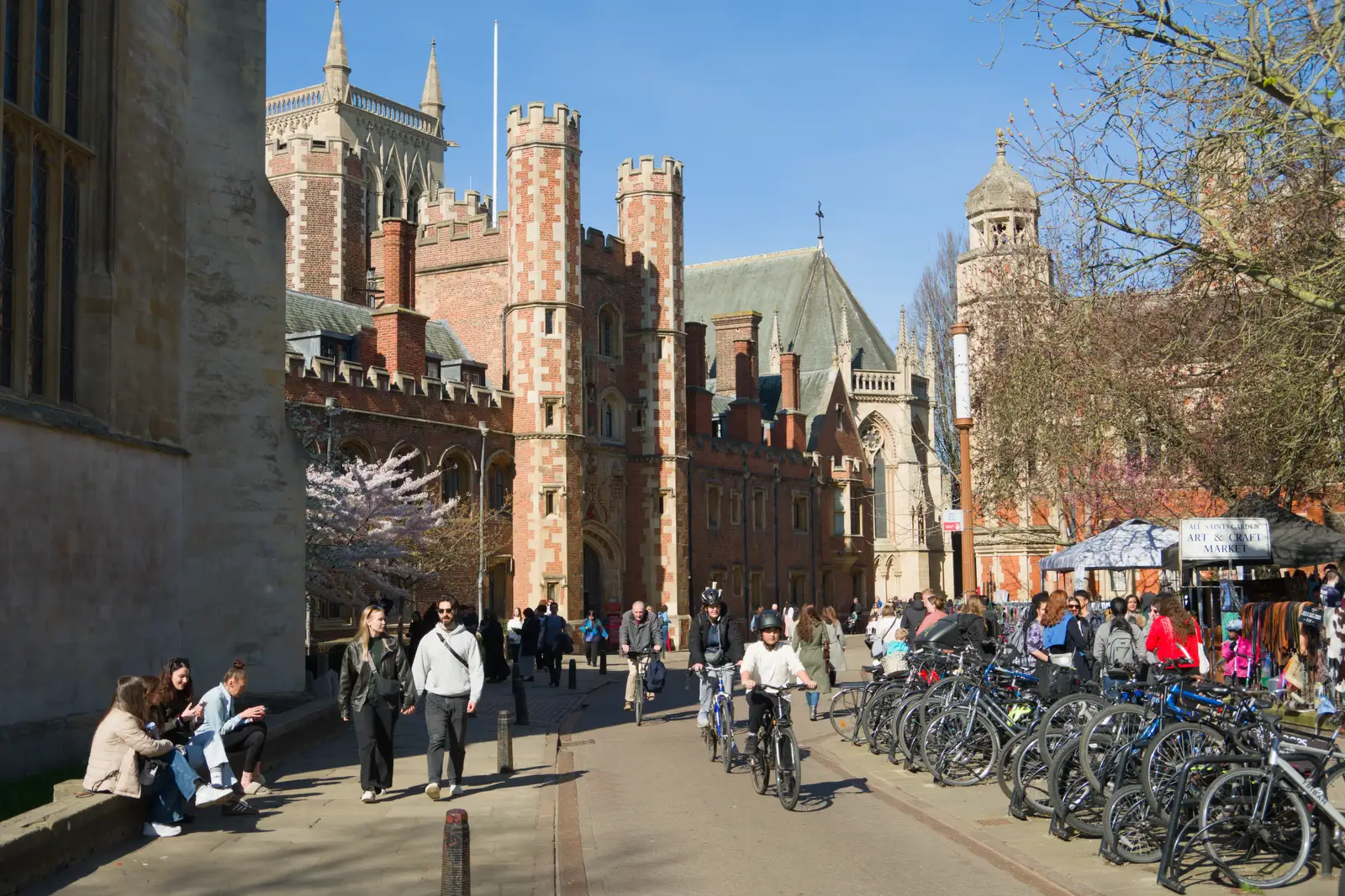 The entrance to St John's College, from Saxophone Shopping in Cambridge - 21st March 2026