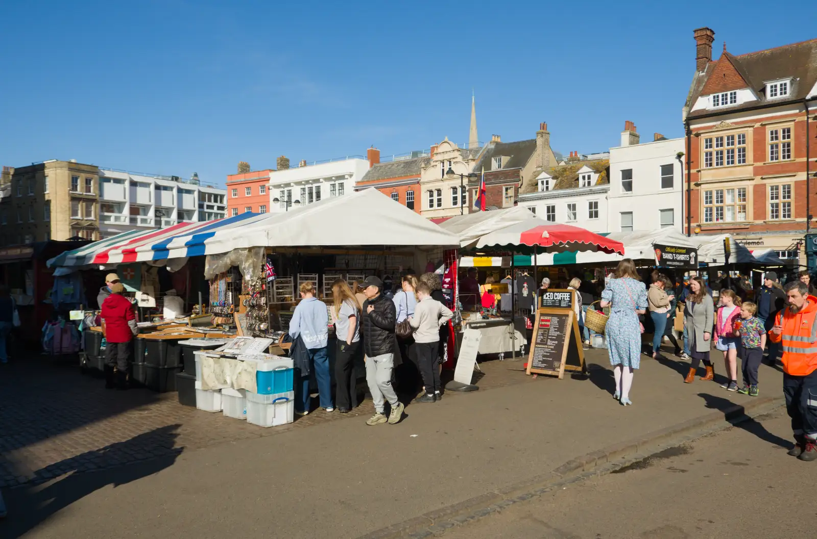 Cambridge outdoor market, from Saxophone Shopping in Cambridge - 21st March 2026