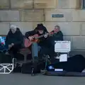 Woody Marcus plays guitar outside the Guildhall, Saxophone Shopping in Cambridge - 21st March 2026