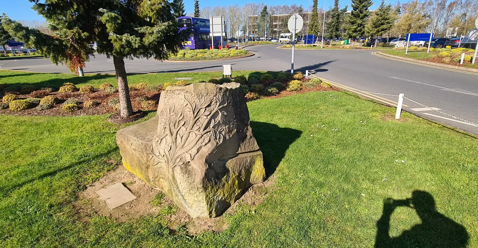 A nicely carved rock outside the Norfolk and Norwich, from Hospital Trips to Norwich, Norfolk - 25th March 2026