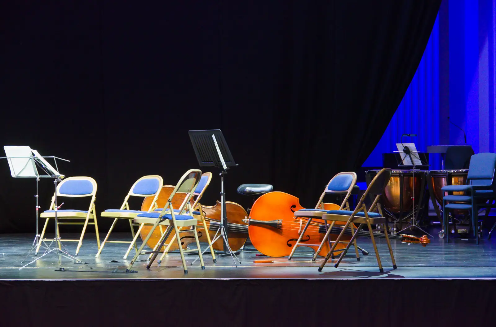 A pair of cellos wait for the Suffolk Young Strings, from The SYWO at Holbrook, and a Trip to Norwich - 1st April 2026
