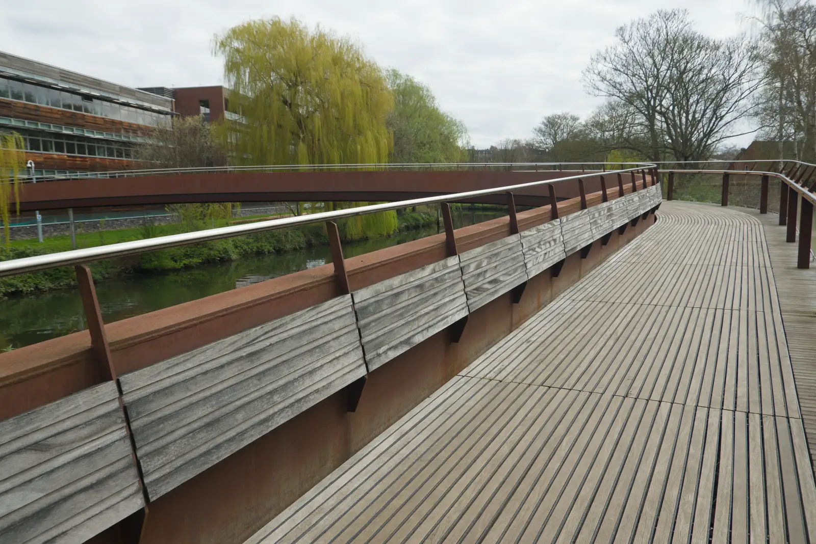 An impressive new-ish bridge over the river, from The SYWO at Holbrook, and a Trip to Norwich - 1st April 2026
