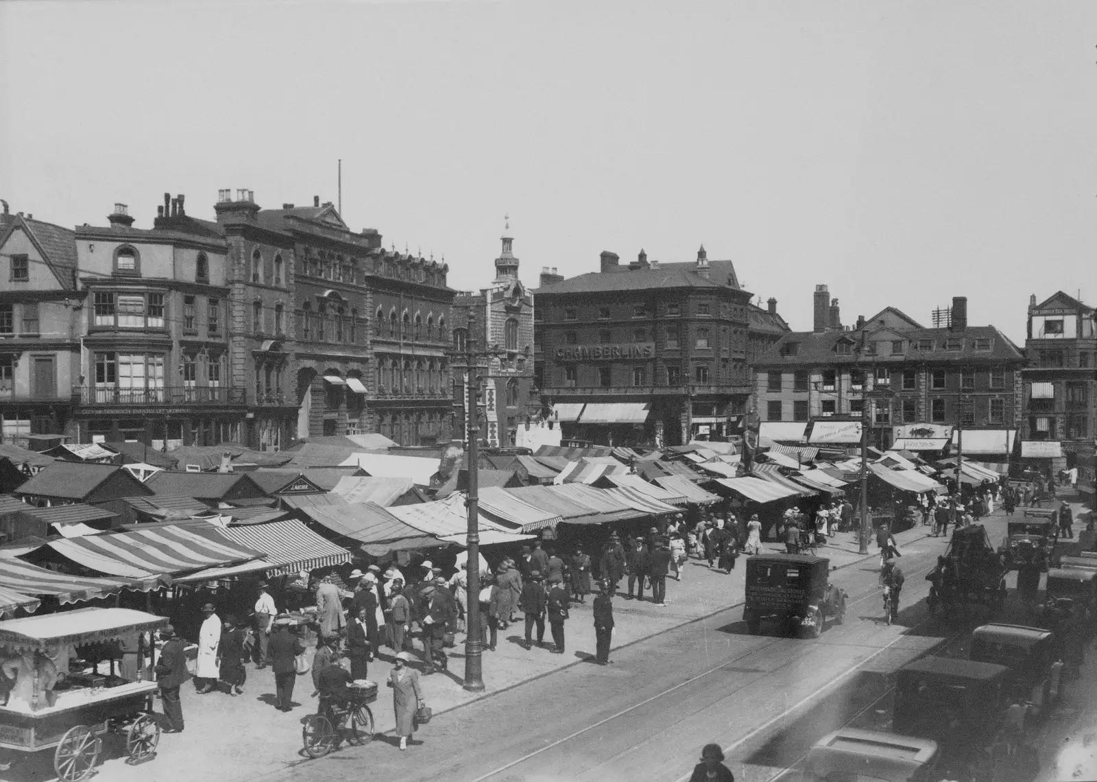 Norwich market and the Guildhall in the late 1920s, from The SYWO at Holbrook, and a Trip to Norwich - 1st April 2026