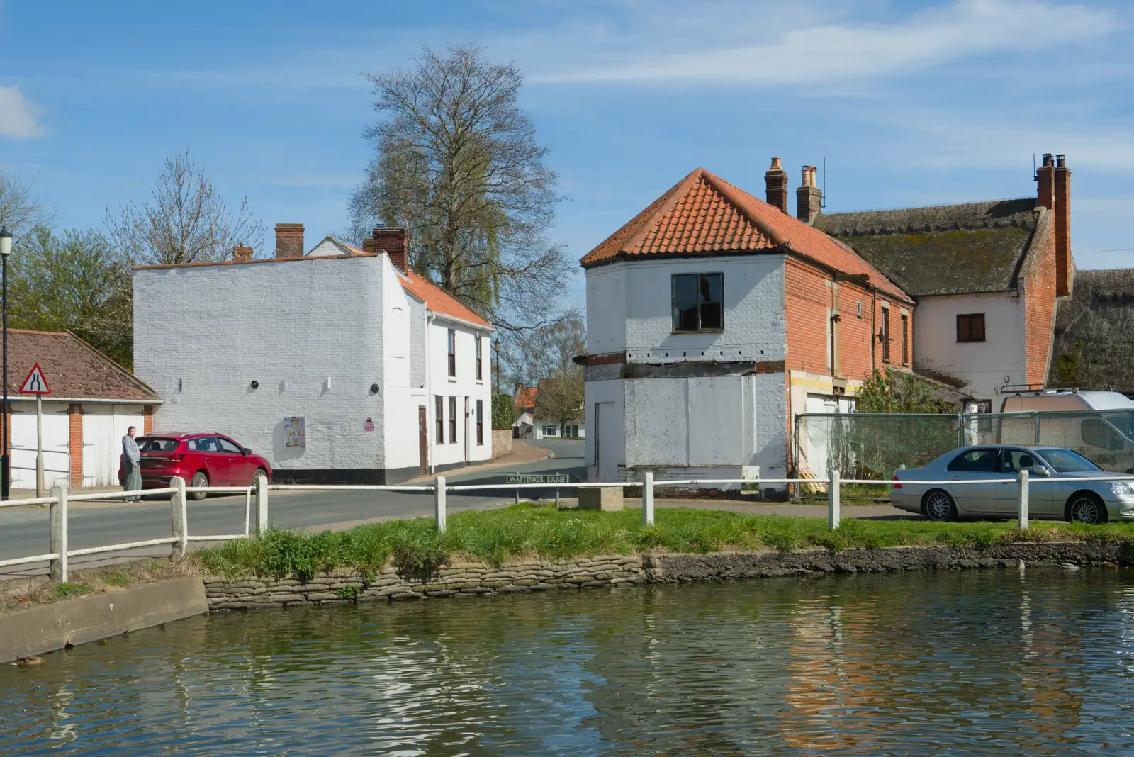 Isobel waits with the car by the public toilets, from A Visit to Winterton-on-Sea, Norfolk - 6th April 2026