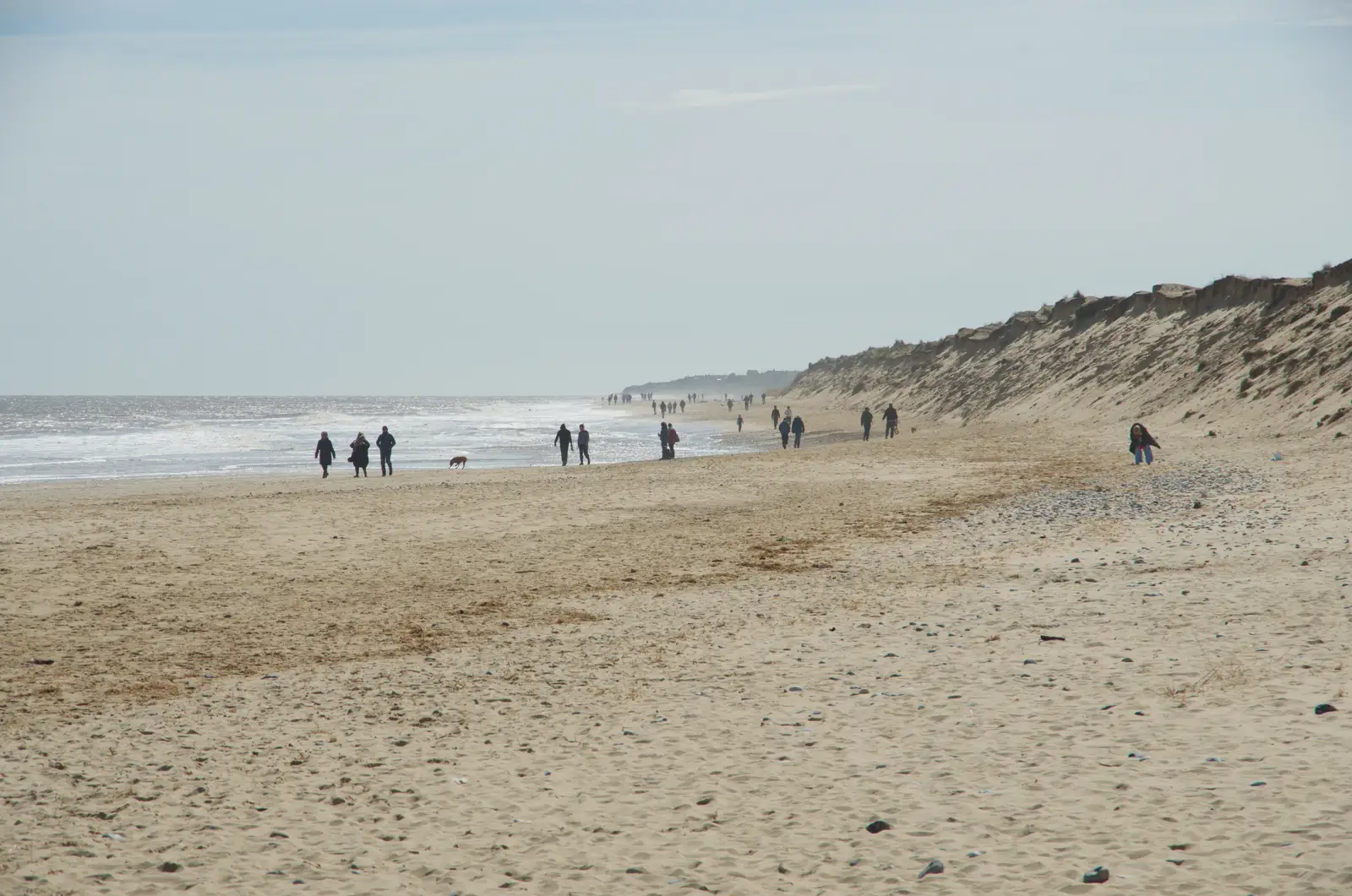 There are lots of walkers on the beach, from A Visit to Winterton-on-Sea, Norfolk - 6th April 2026