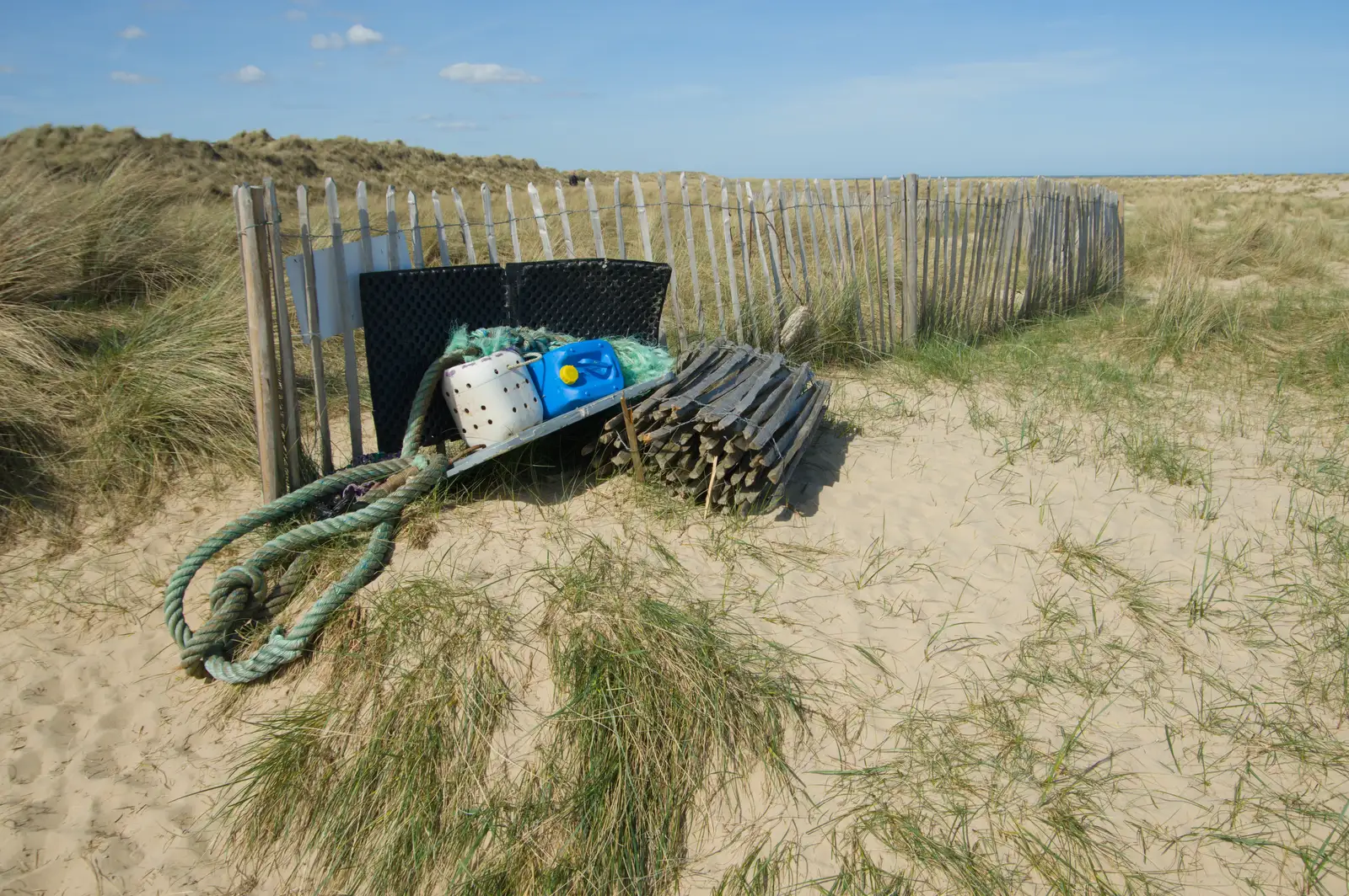 A bundle of fencing, from A Visit to Winterton-on-Sea, Norfolk - 6th April 2026