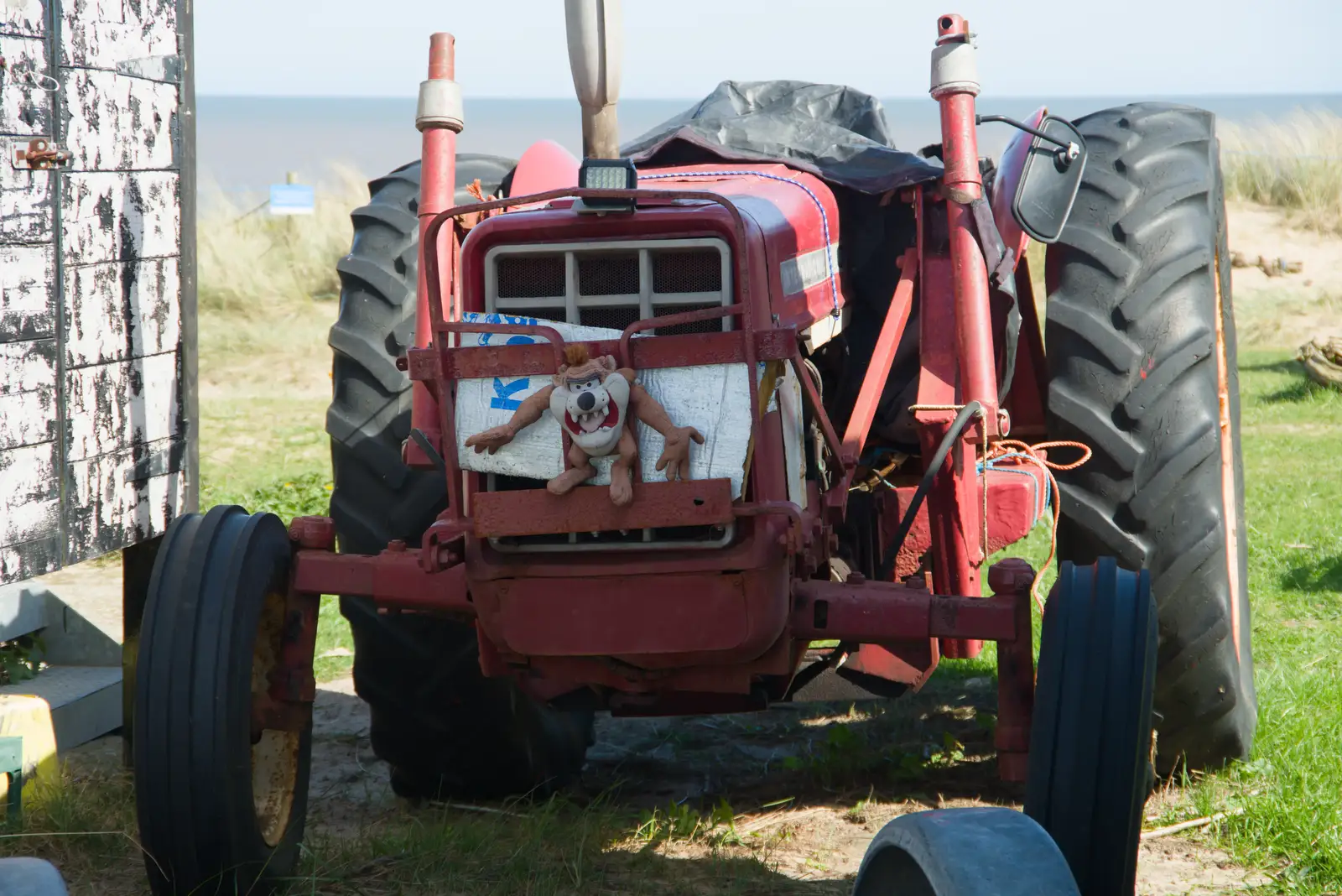 Tractor-based humour, from A Visit to Winterton-on-Sea, Norfolk - 6th April 2026