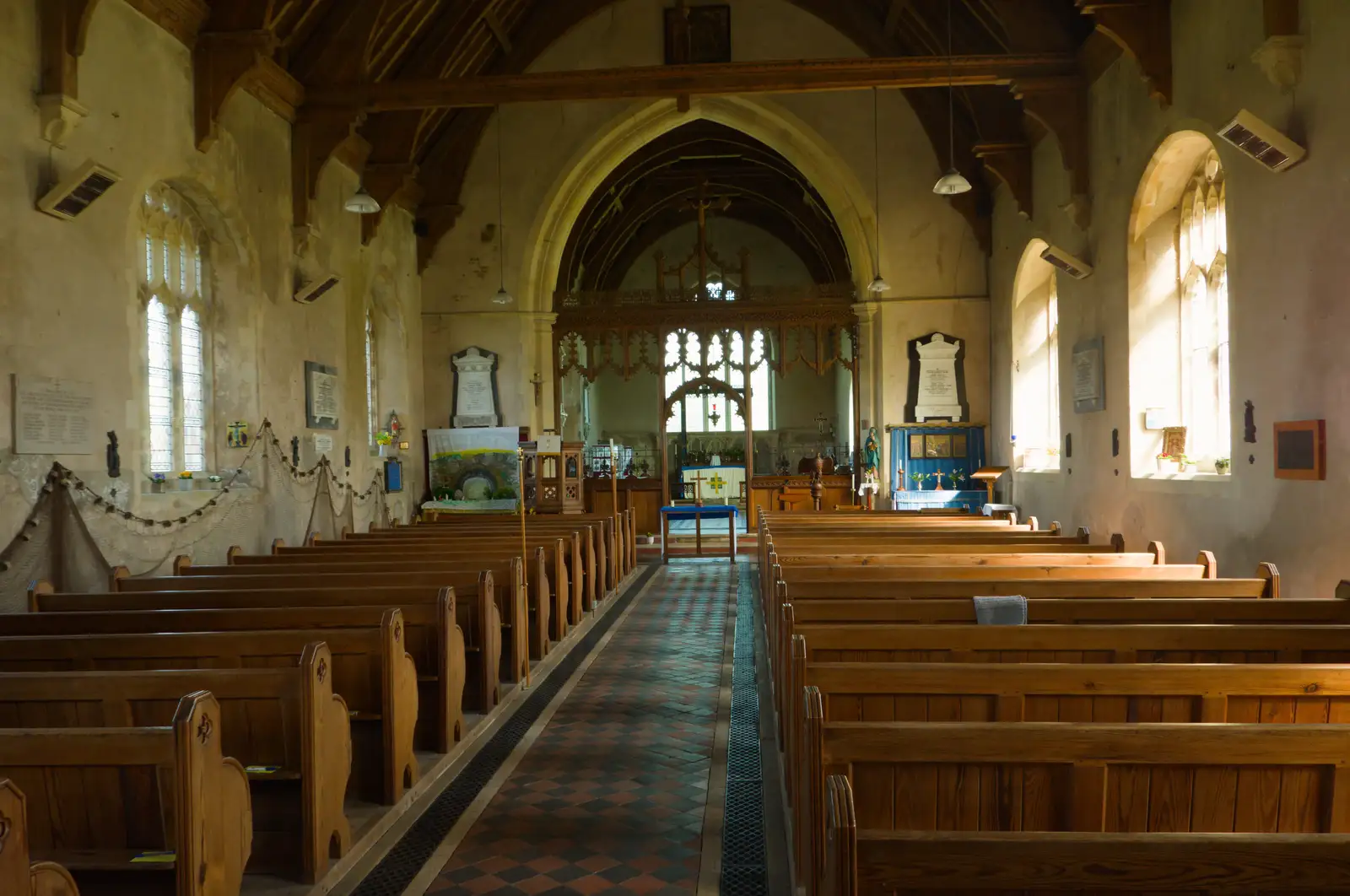 Inside the 14th/15th-century church, from A Visit to Winterton-on-Sea, Norfolk - 6th April 2026