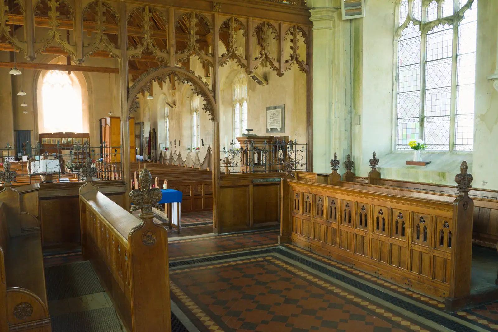 The choir and its Victorian restoration floor, from A Visit to Winterton-on-Sea, Norfolk - 6th April 2026