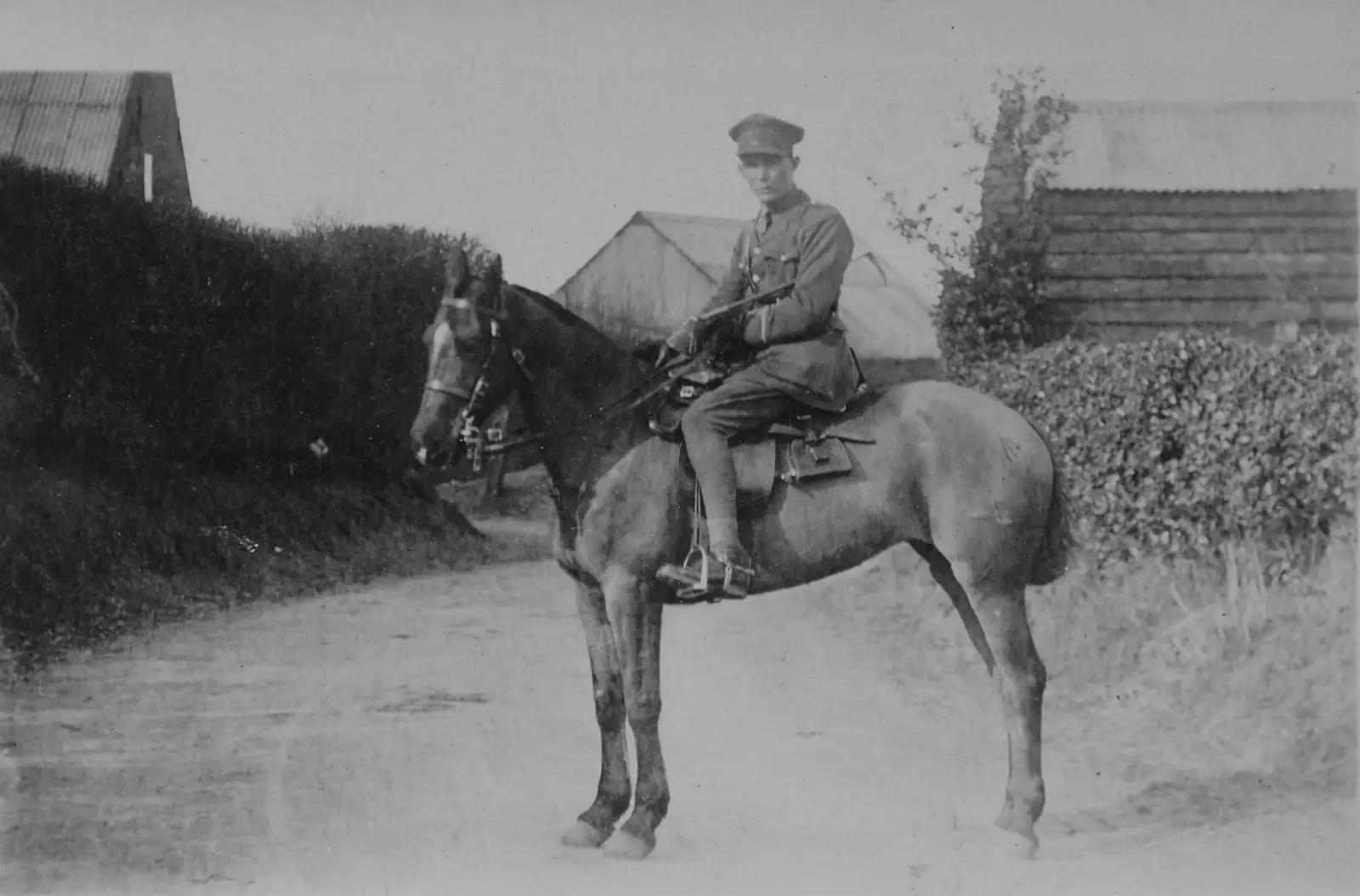 An army-type dude on a horse, from A Visit to Winterton-on-Sea, Norfolk - 6th April 2026