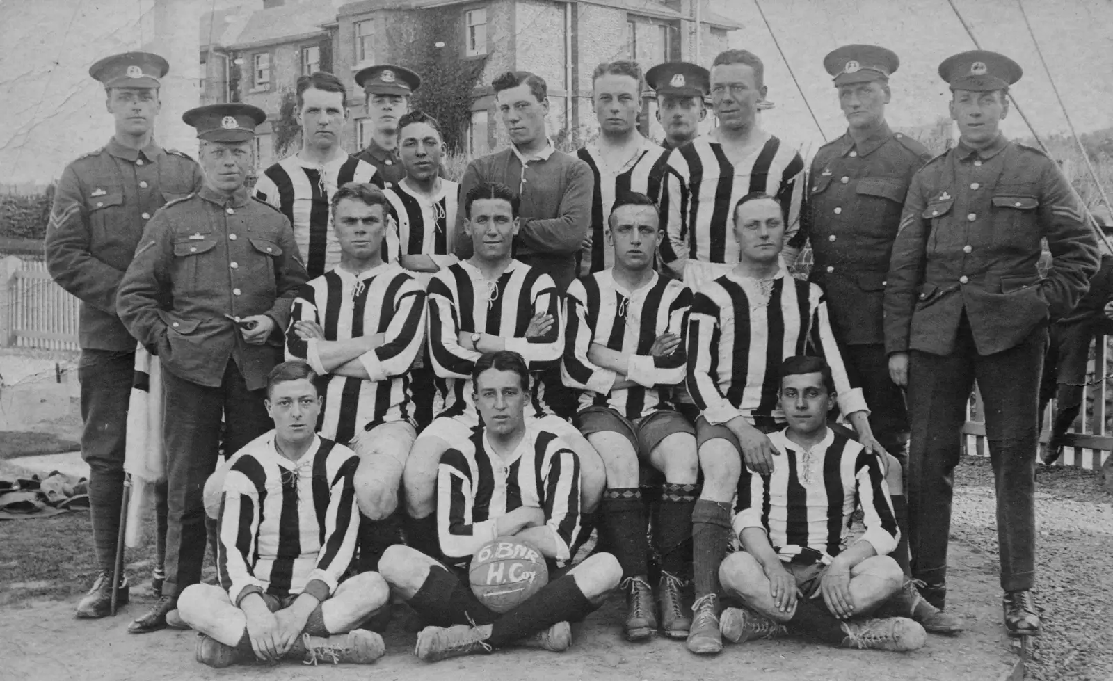 A stripey football team, from A Visit to Winterton-on-Sea, Norfolk - 6th April 2026