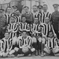 A stripey football team, A Visit to Winterton-on-Sea, Norfolk - 6th April 2026