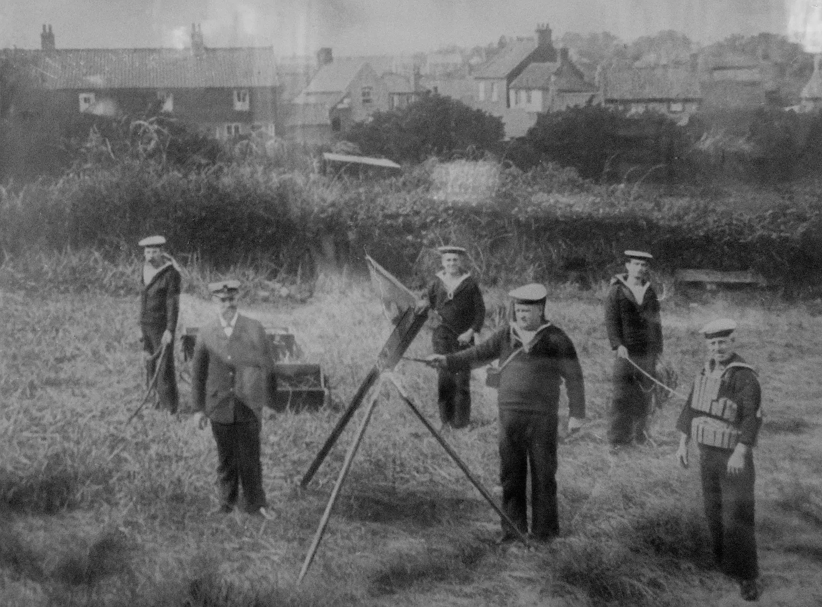 A rocket-launched rescue line at Winterton, early 1900s, from A Visit to Winterton-on-Sea, Norfolk - 6th April 2026