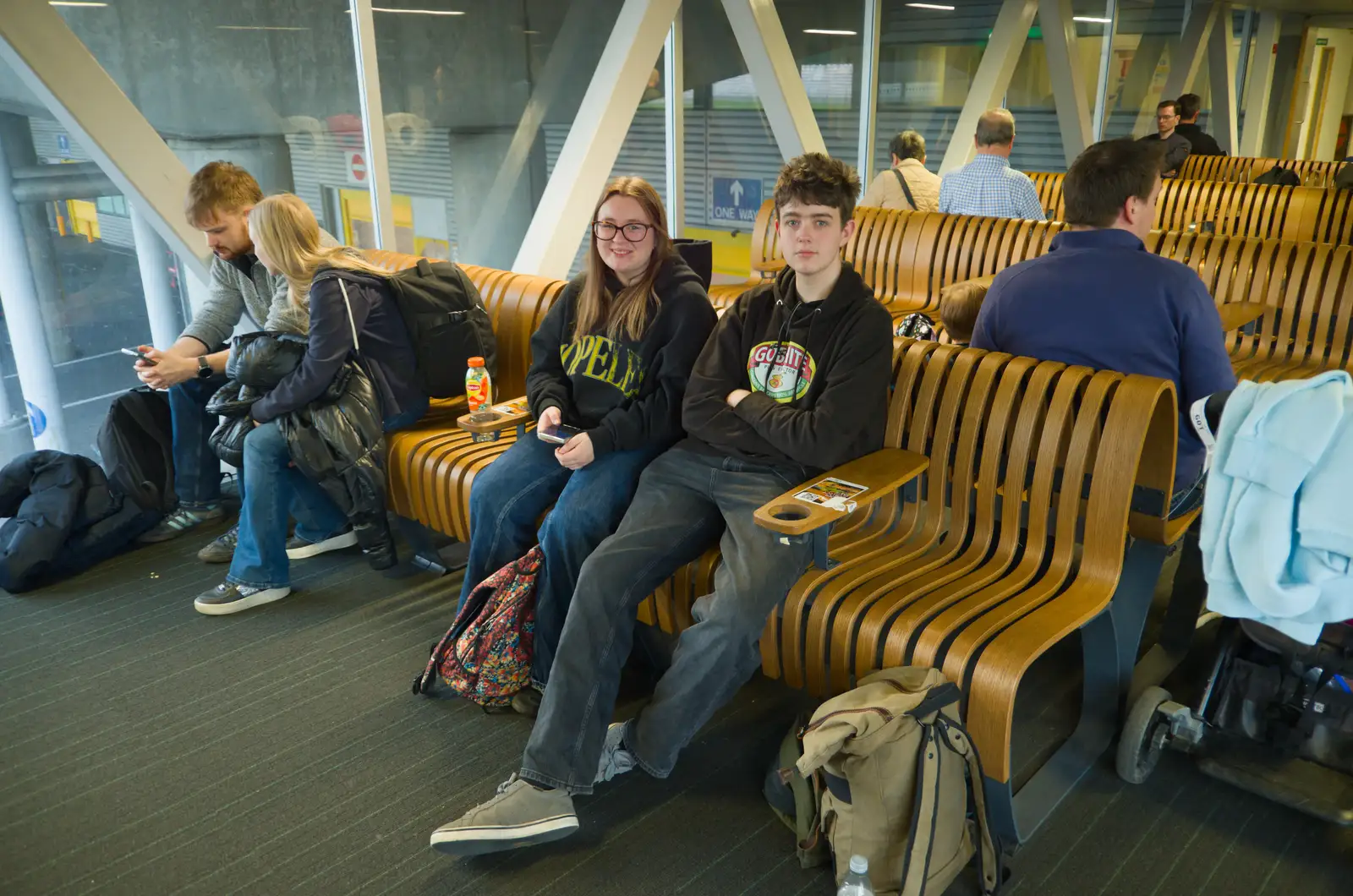 Fred hangs around waiting for the Dublin flight, from Hauling Boats to Croatia: Palma, Mallorca to Toulon, France - 9th April 2026