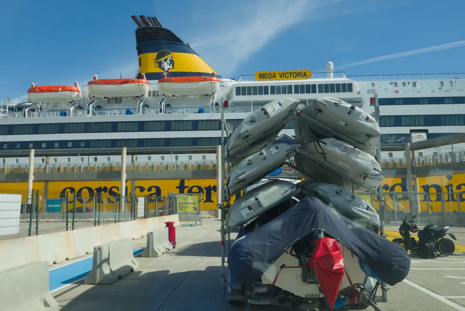 The giant Mega Victoria ferry, from Hauling Boats to Croatia: Palma, Mallorca to Toulon, France - 9th April 2026
