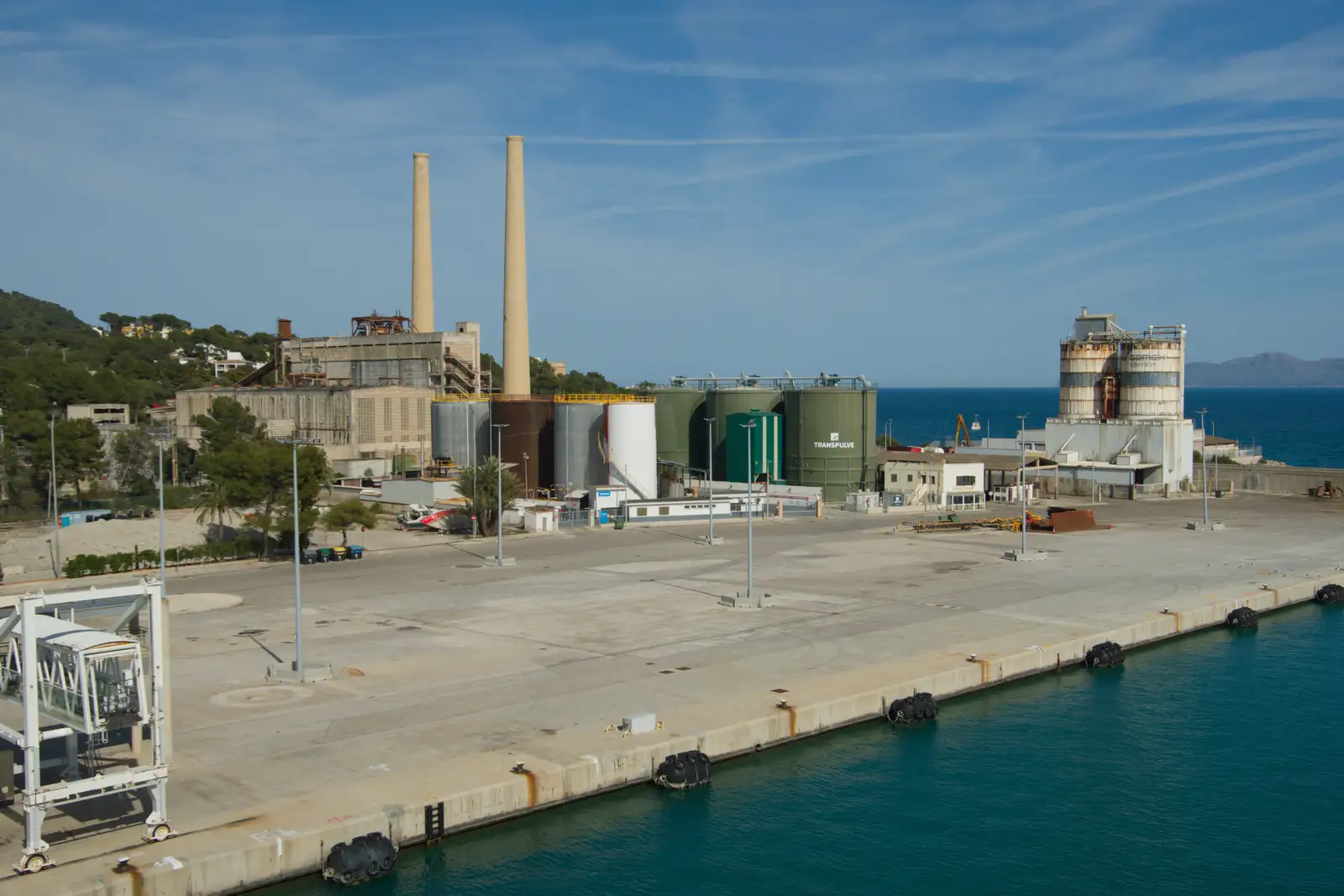 A factory near the ferry port at Alcúdia, from Hauling Boats to Croatia: Palma, Mallorca to Toulon, France - 9th April 2026