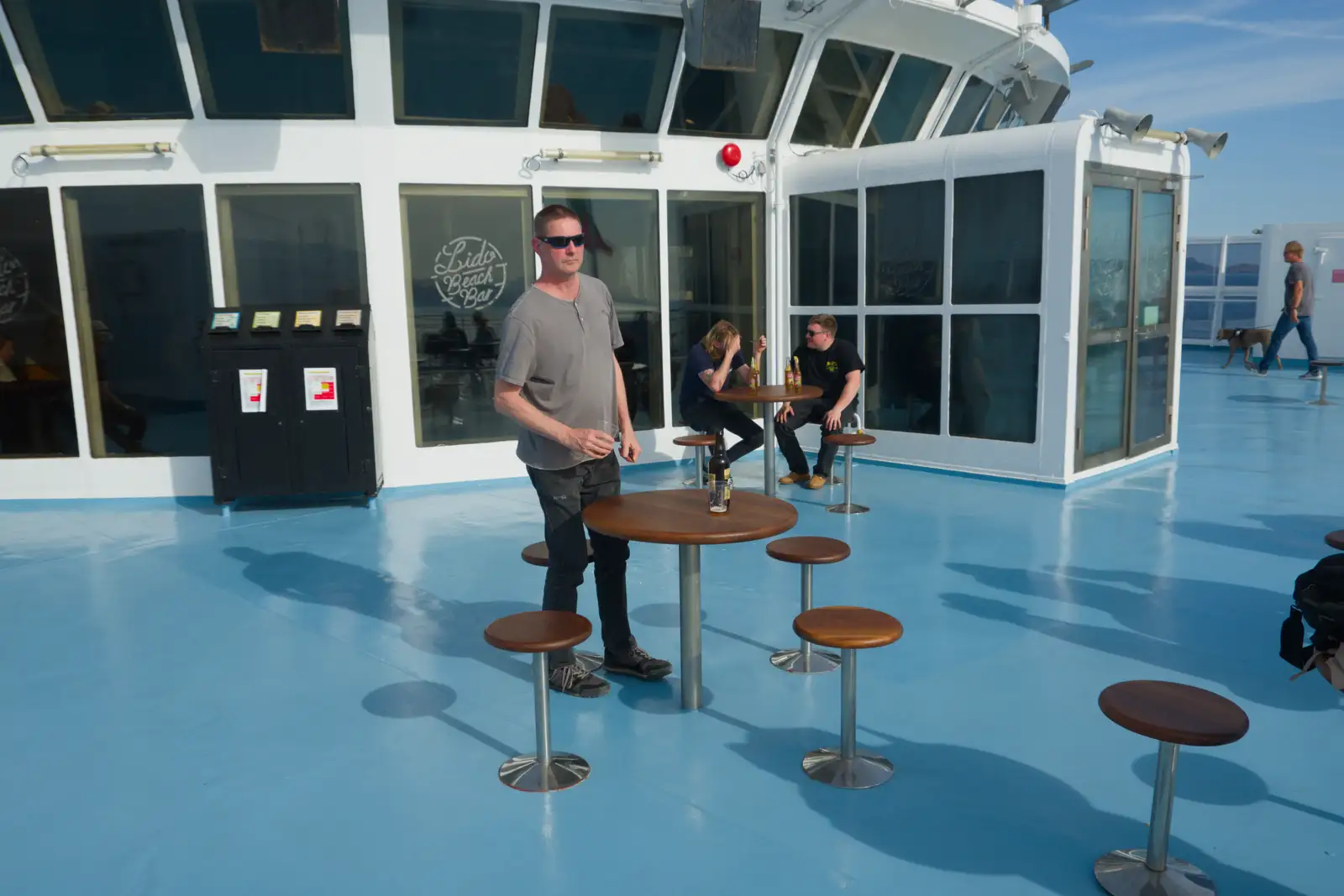 Sean in shades by the Lido Beach Bar, from Hauling Boats to Croatia: Palma, Mallorca to Toulon, France - 9th April 2026