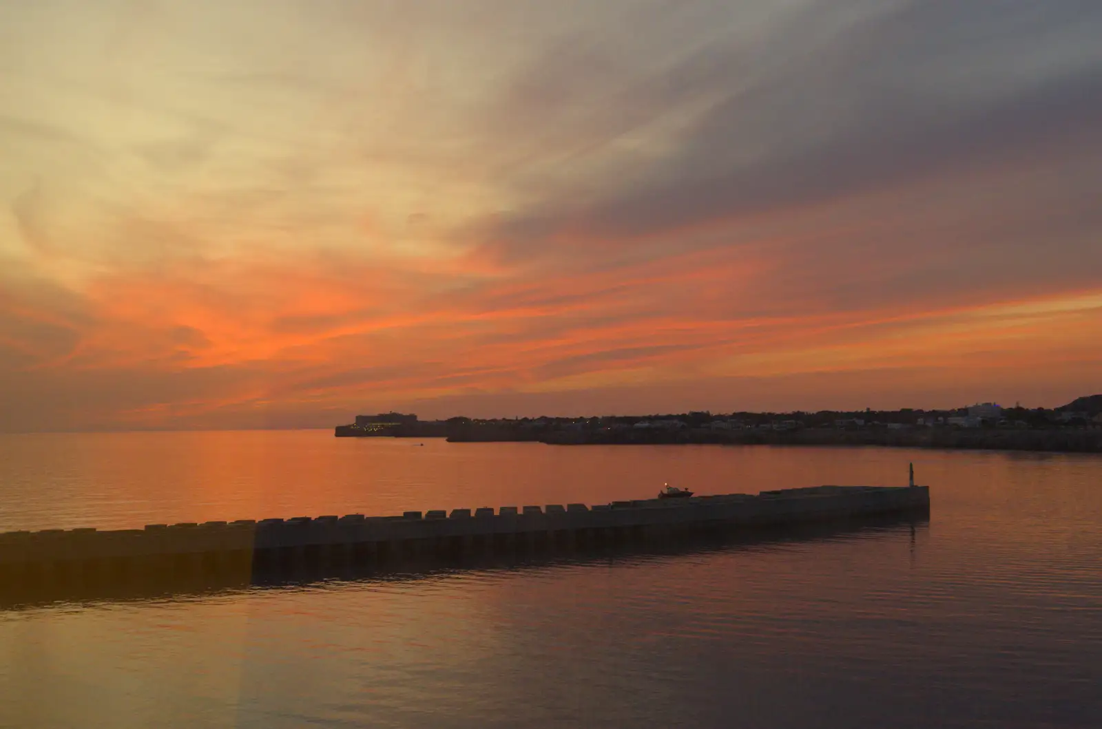 There's an intense sunset over Menorca, from Hauling Boats to Croatia: Palma, Mallorca to Toulon, France - 9th April 2026