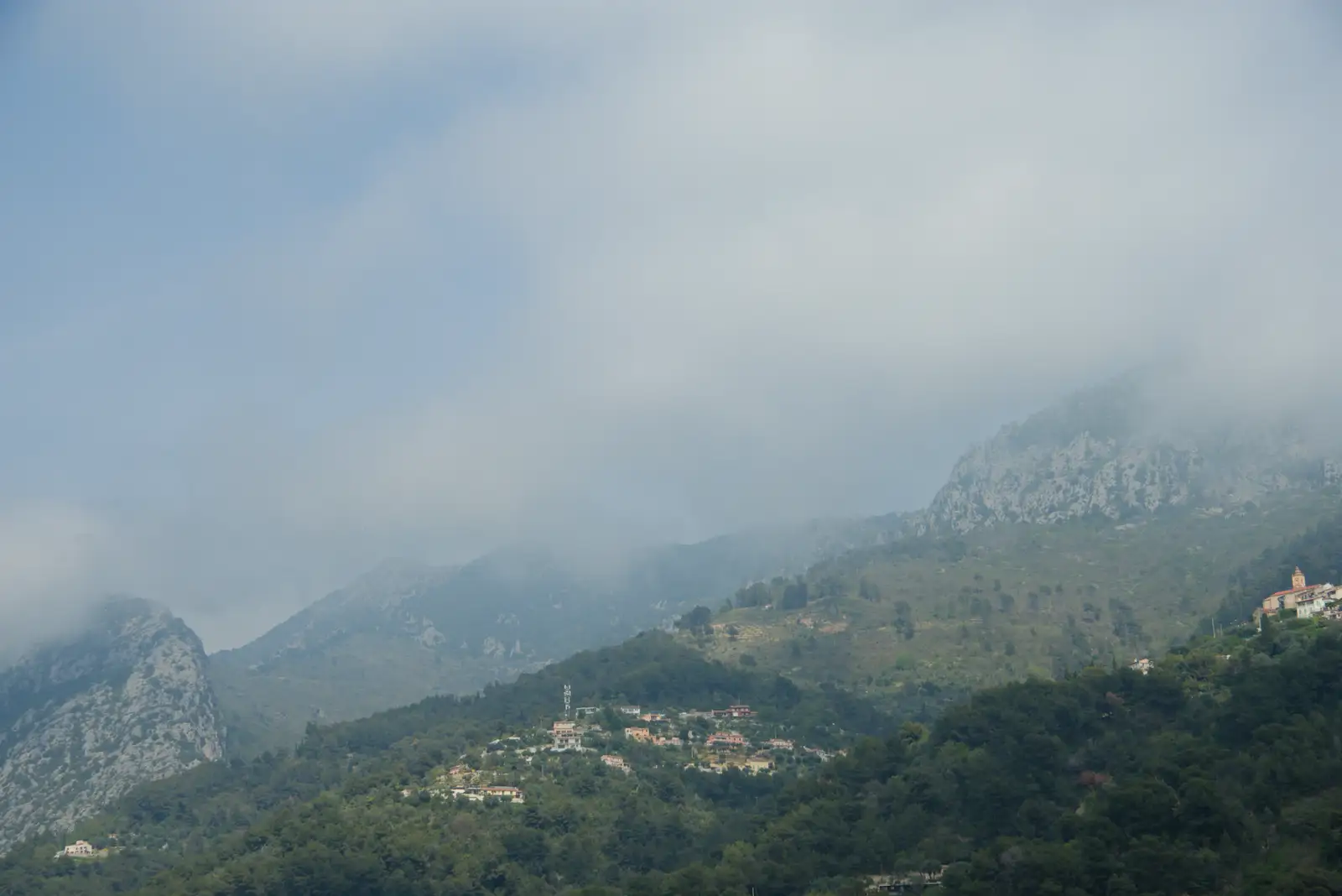 A village in the misty mountains, from Hauling Boats to Croatia: Toulon to Desenzano, Lake Garda, Italy - 11th April 2026
