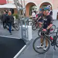 Bikes on the Piazza Guiseppe Malvezzi, Hauling Boats to Croatia: Toulon to Desenzano, Lake Garda, Italy - 11th April 2026