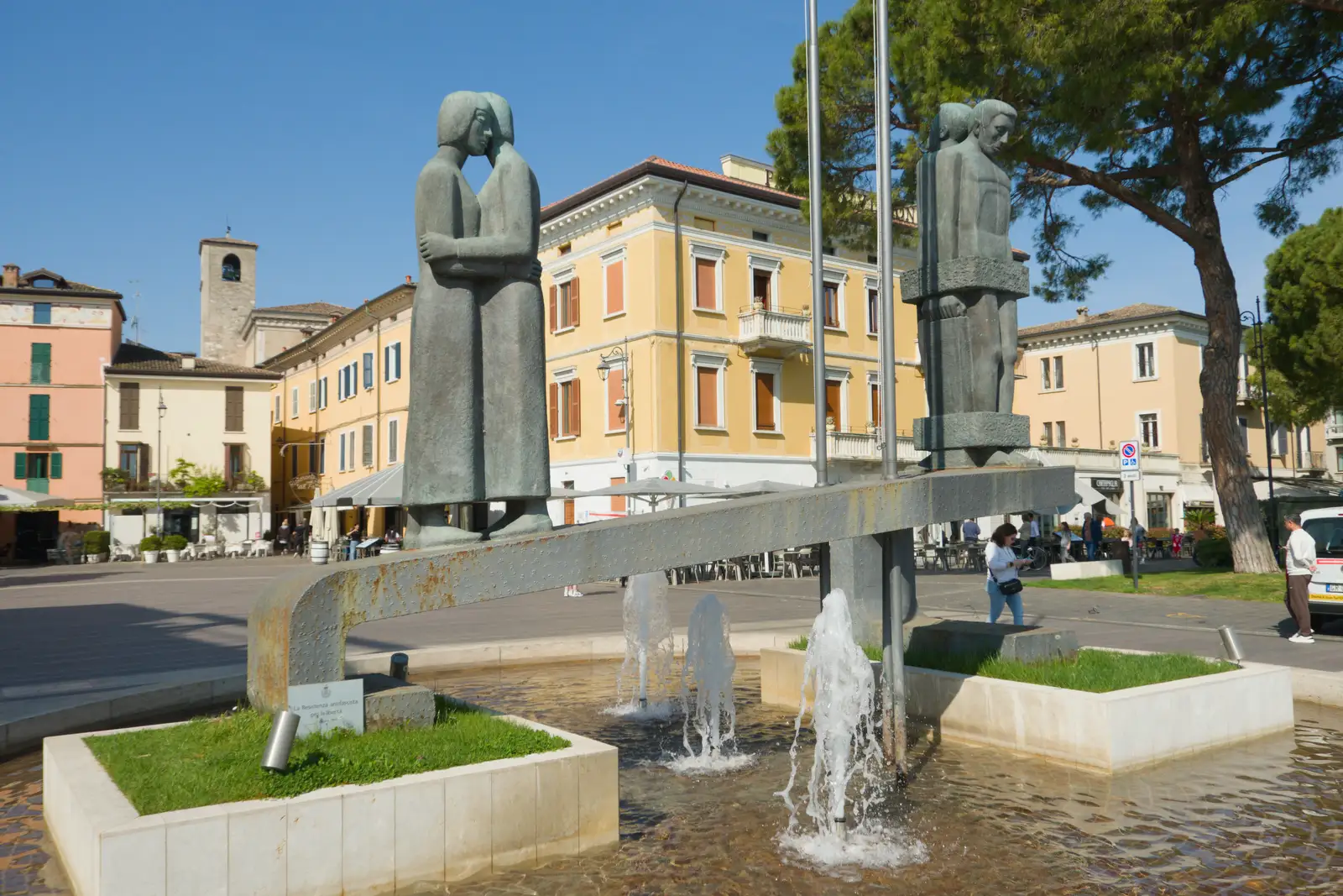 A statue commemorating the anti-fascist movement, from Hauling Boats to Croatia: Toulon to Desenzano, Lake Garda, Italy - 11th April 2026