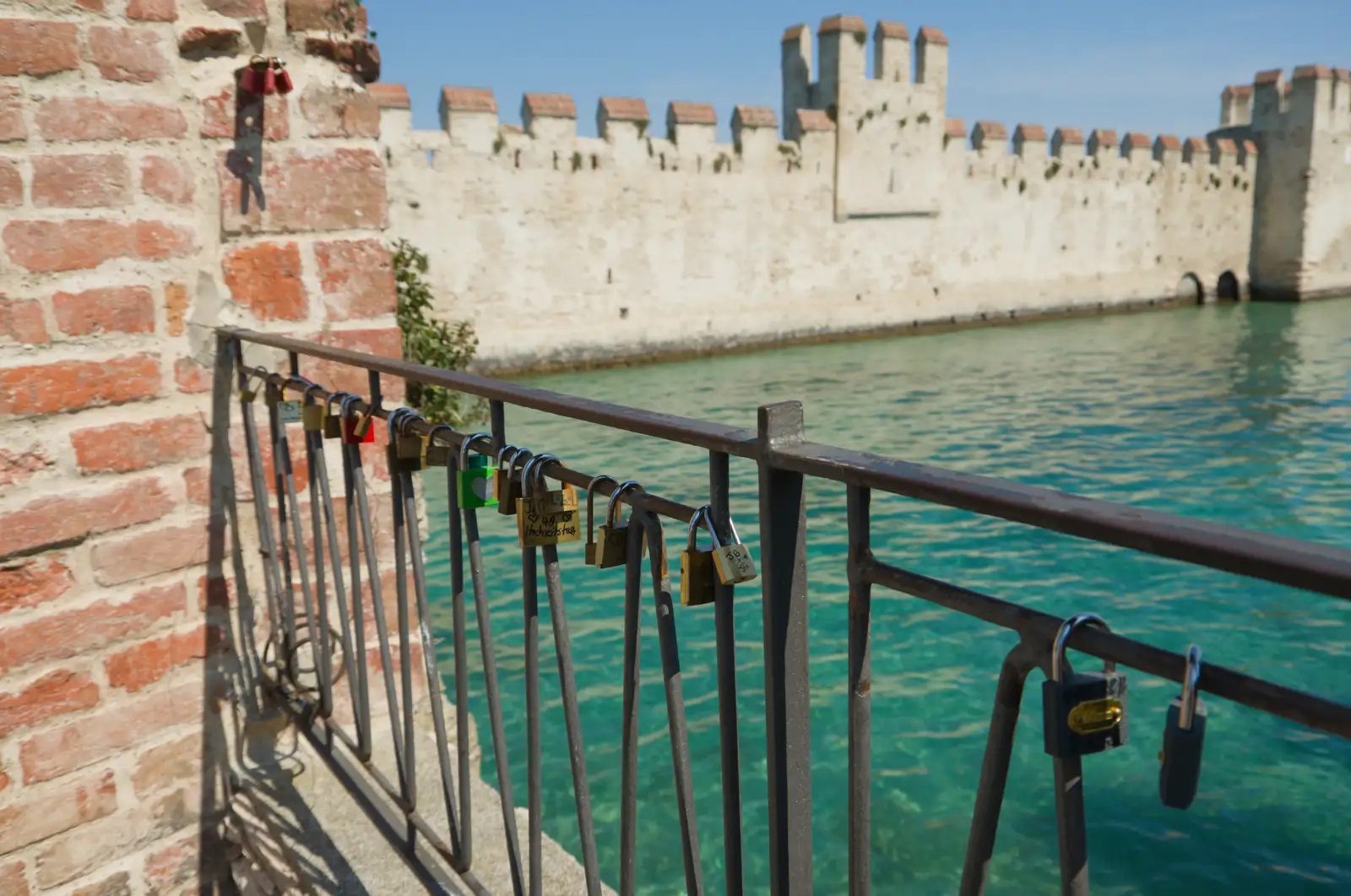 Love-locks on a fence, from Hauling Boats to Croatia: Toulon to Desenzano, Lake Garda, Italy - 11th April 2026