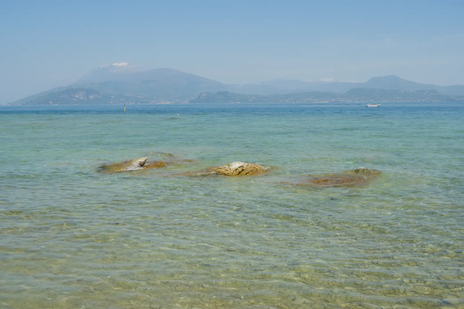 Three rocks in the lake, from Hauling Boats to Croatia: Toulon to Desenzano, Lake Garda, Italy - 11th April 2026
