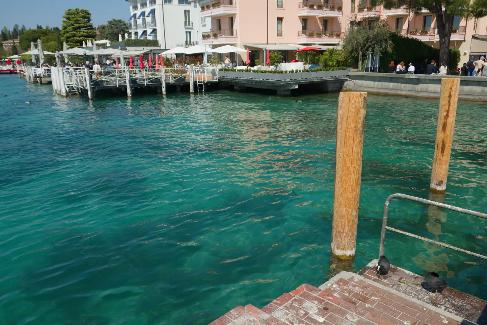 Lakefront cafés on Lake Garda, from Hauling Boats to Croatia: Toulon to Desenzano, Lake Garda, Italy - 11th April 2026