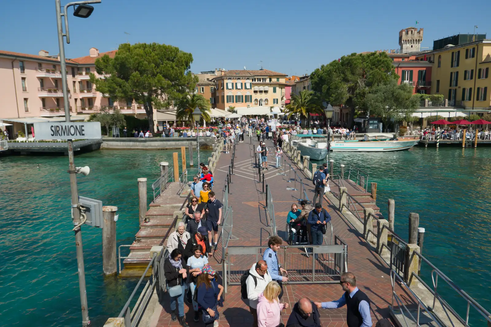 Sirmione's ferry pier, from Hauling Boats to Croatia: Toulon to Desenzano, Lake Garda, Italy - 11th April 2026