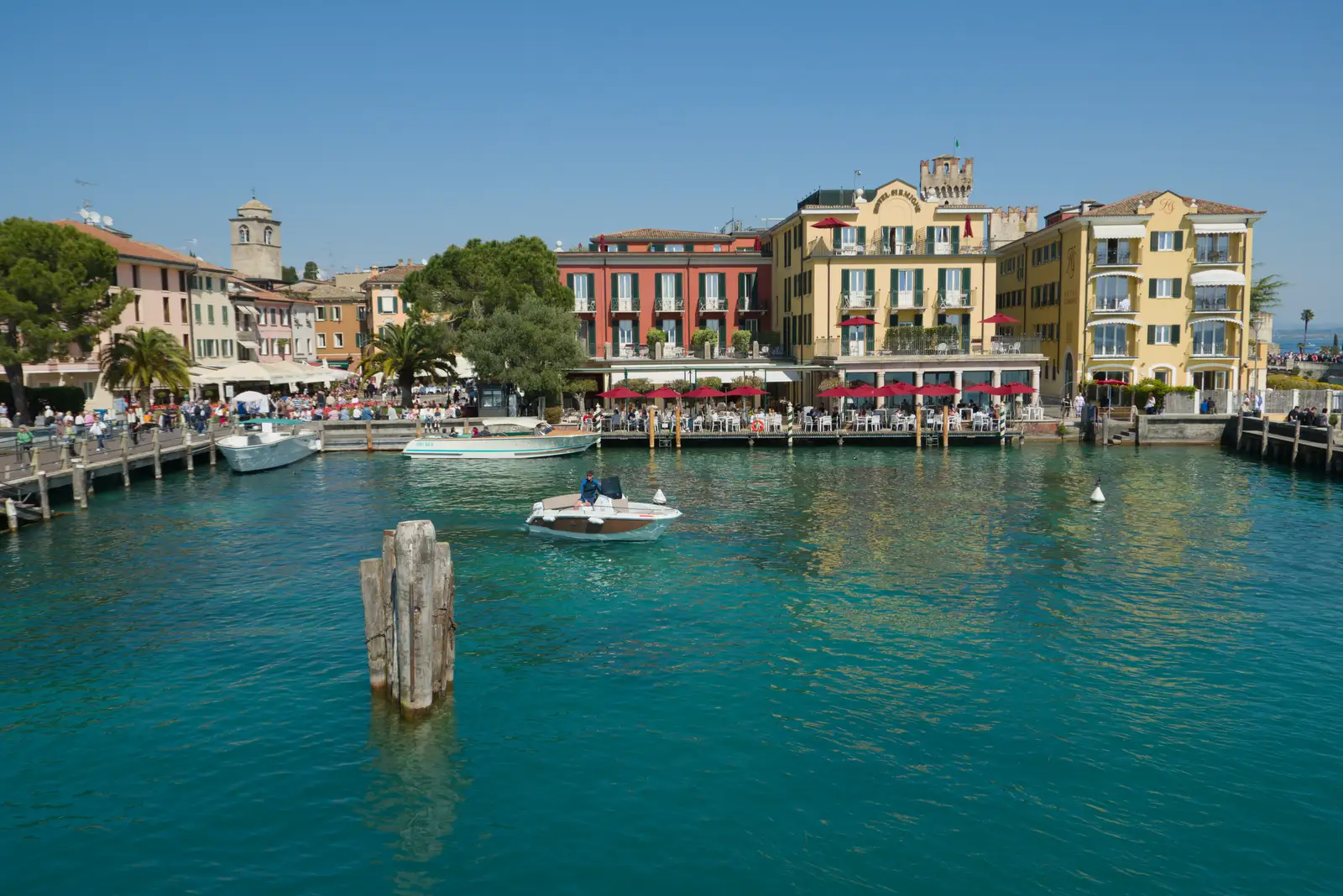 The blue and aqua-marine of Sirmione, from Hauling Boats to Croatia: Toulon to Desenzano, Lake Garda, Italy - 11th April 2026