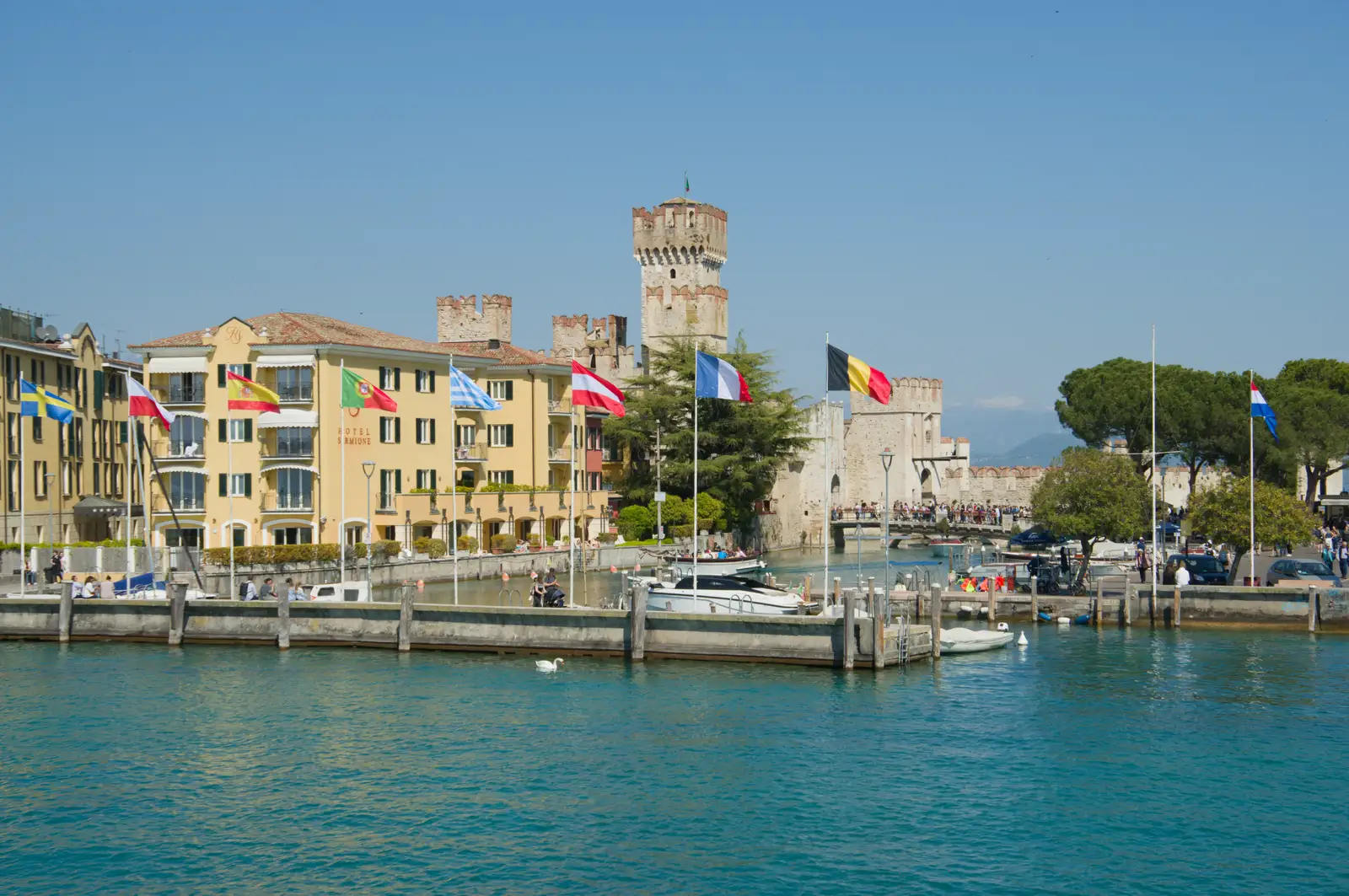 A last look at Castello Scaligero, from Hauling Boats to Croatia: Toulon to Desenzano, Lake Garda, Italy - 11th April 2026
