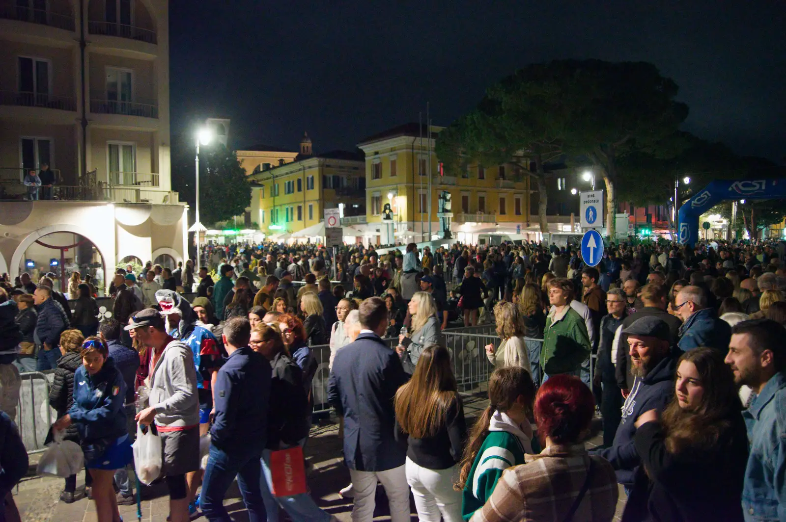 The crowds disperse after the fireworks, from Hauling Boats to Croatia: Toulon to Desenzano, Lake Garda, Italy - 11th April 2026