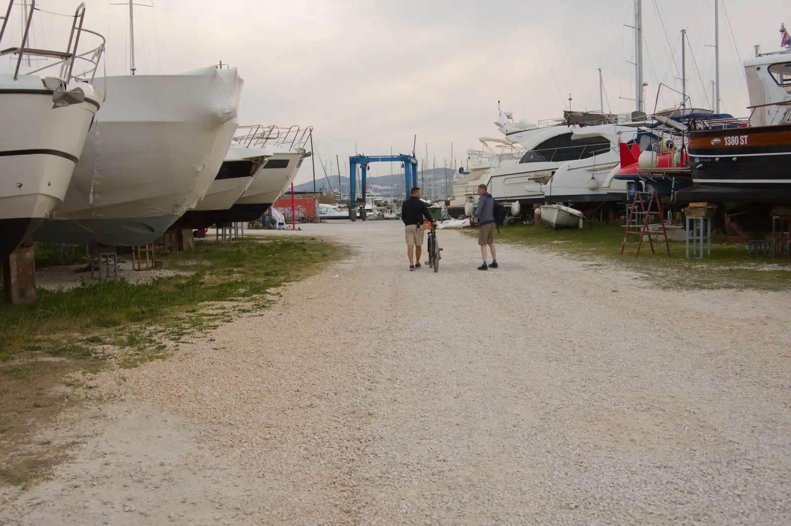Walking back through the marina, from Hauling Boats to Croatia: Desenzano to Split, Croatia - 13th April 2026